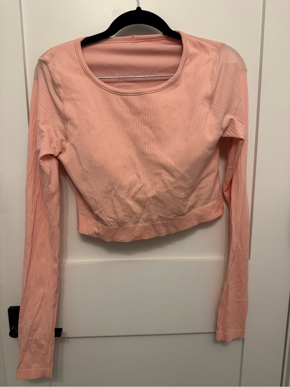 lululemon athletica cropped ebb to street long sleeve - Light Pink